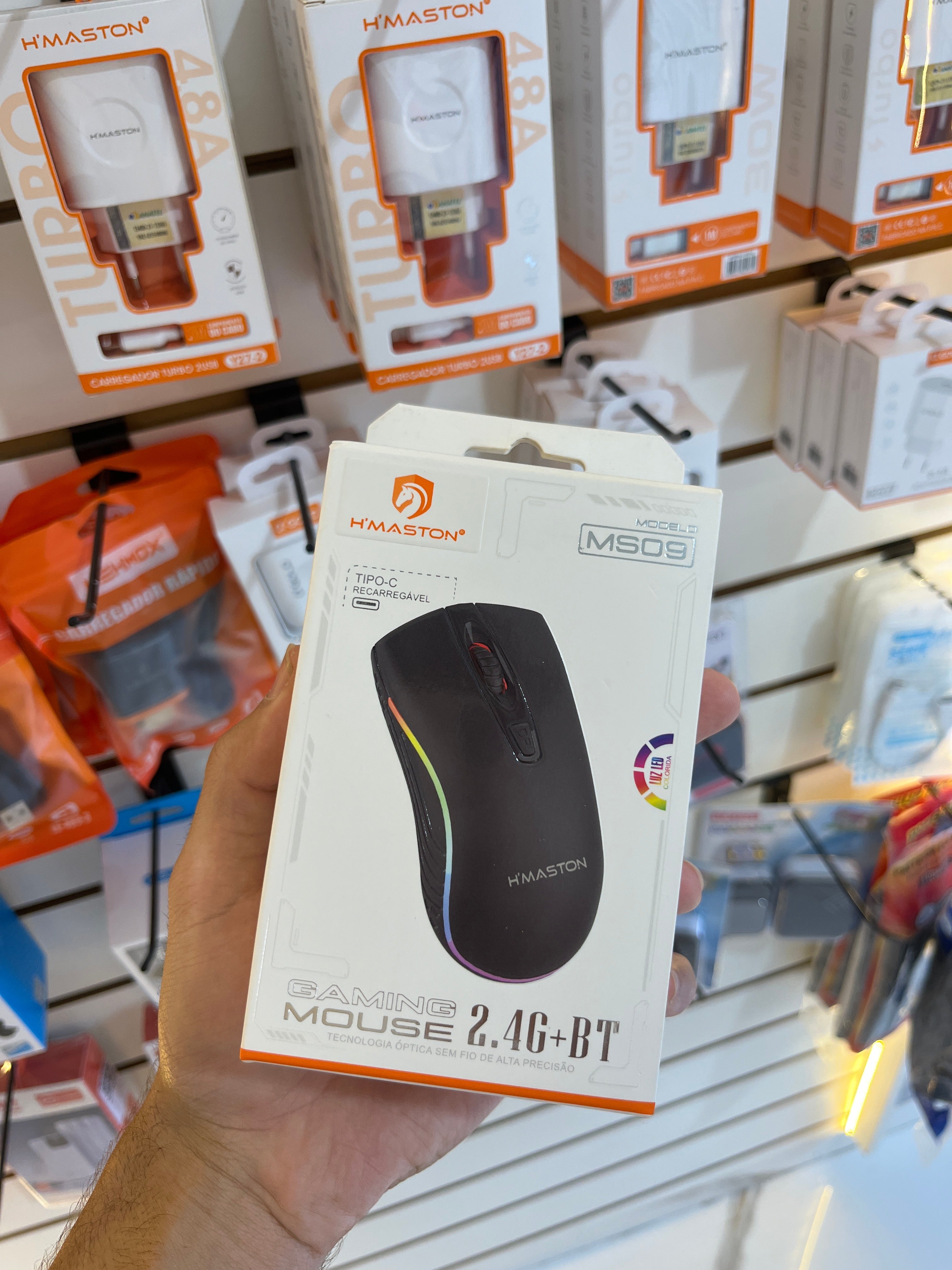 Mouse recarregável
