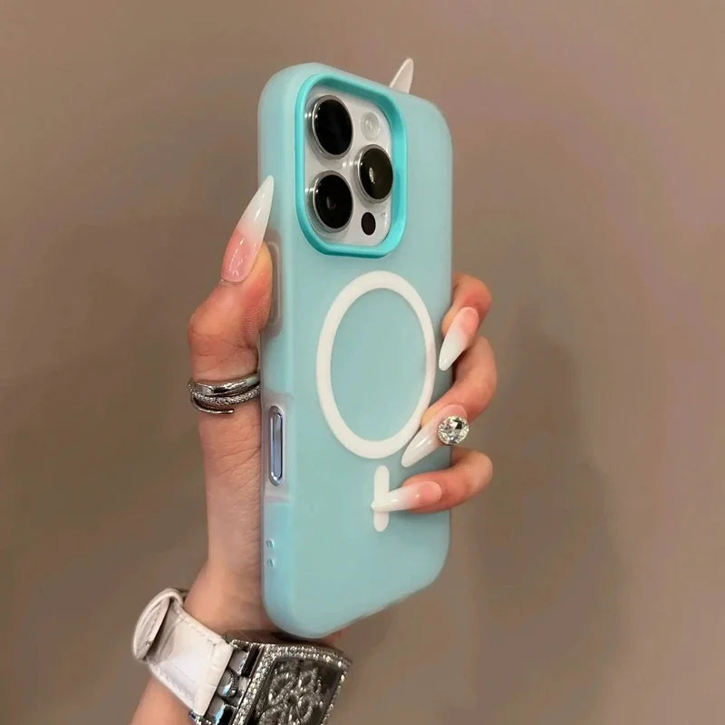 Capa de telefone fosca para iPhone 11 12 13 14 15 16 Pro Max Plus Capas de pára-choques magnéticos