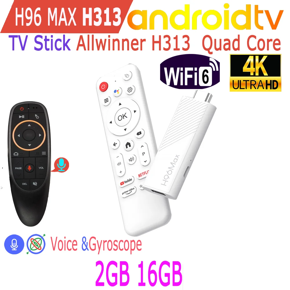 H96 Max H313 Android TV RAM 2GB ROM 8GB