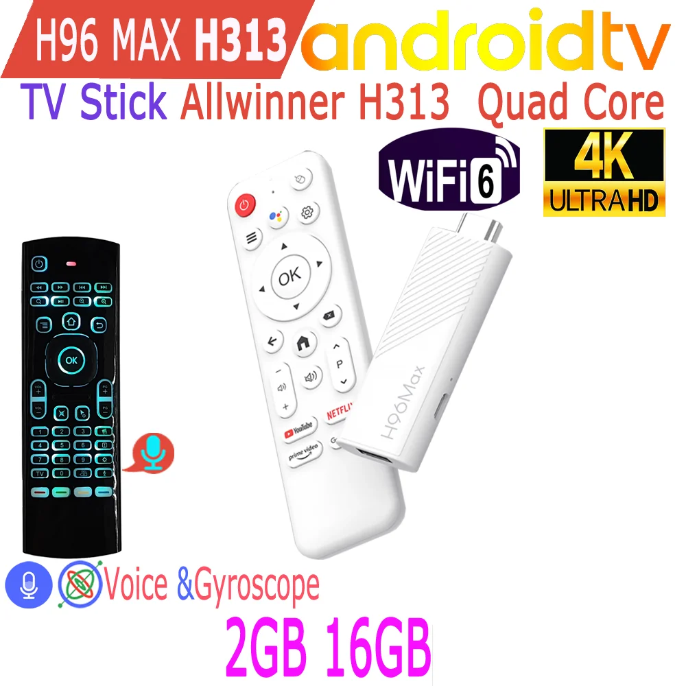 H96 Max H313 Android TV RAM 2GB ROM 8GB